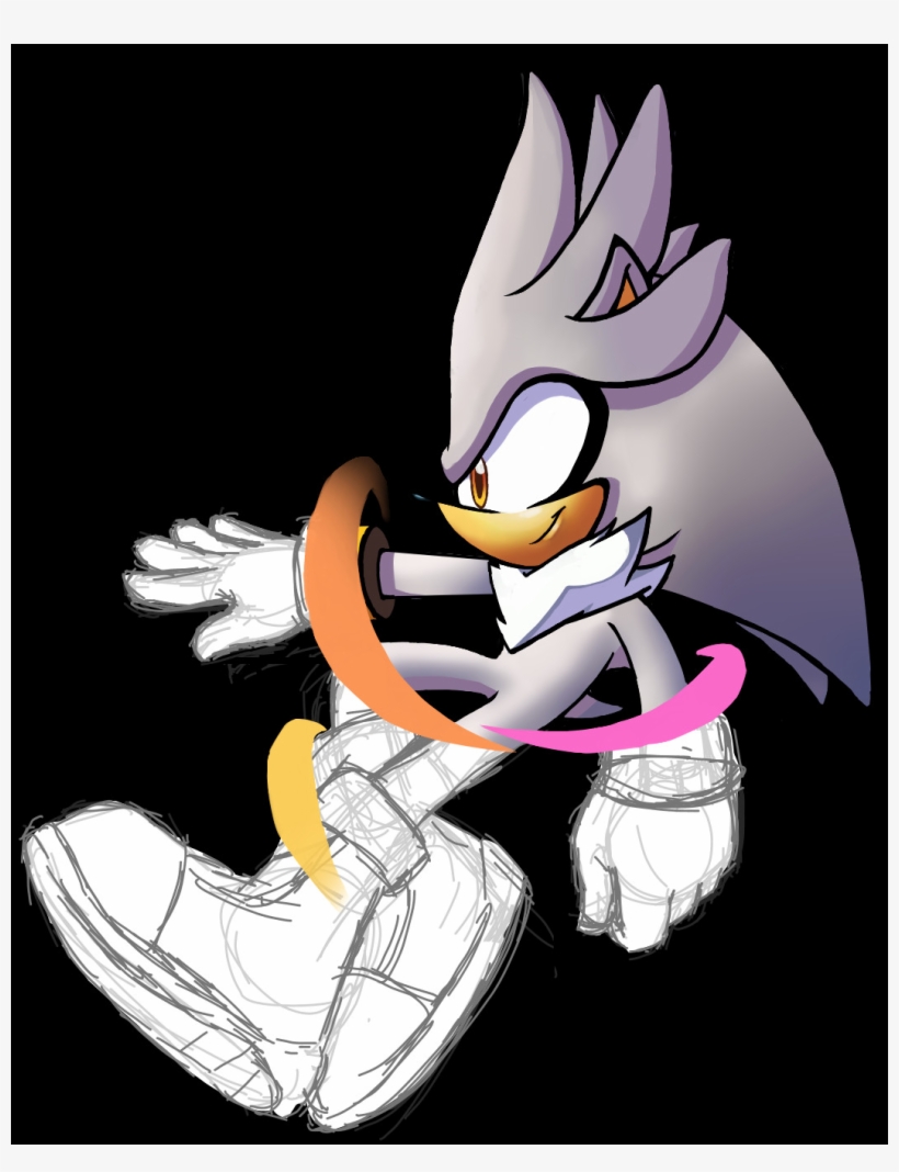 Silver The Hedgehog - Cartoon, transparent png #9421230