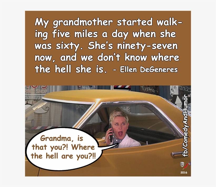 Ellen Degeneres Receives Call From Granny - Tata Nano, transparent png #9421563