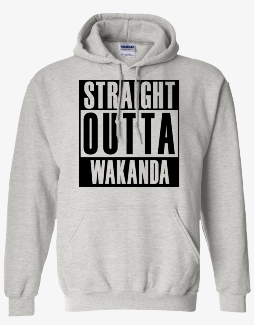 Straight Outta Wakanda Light Hoodie - Sweatshirt, transparent png #9421854