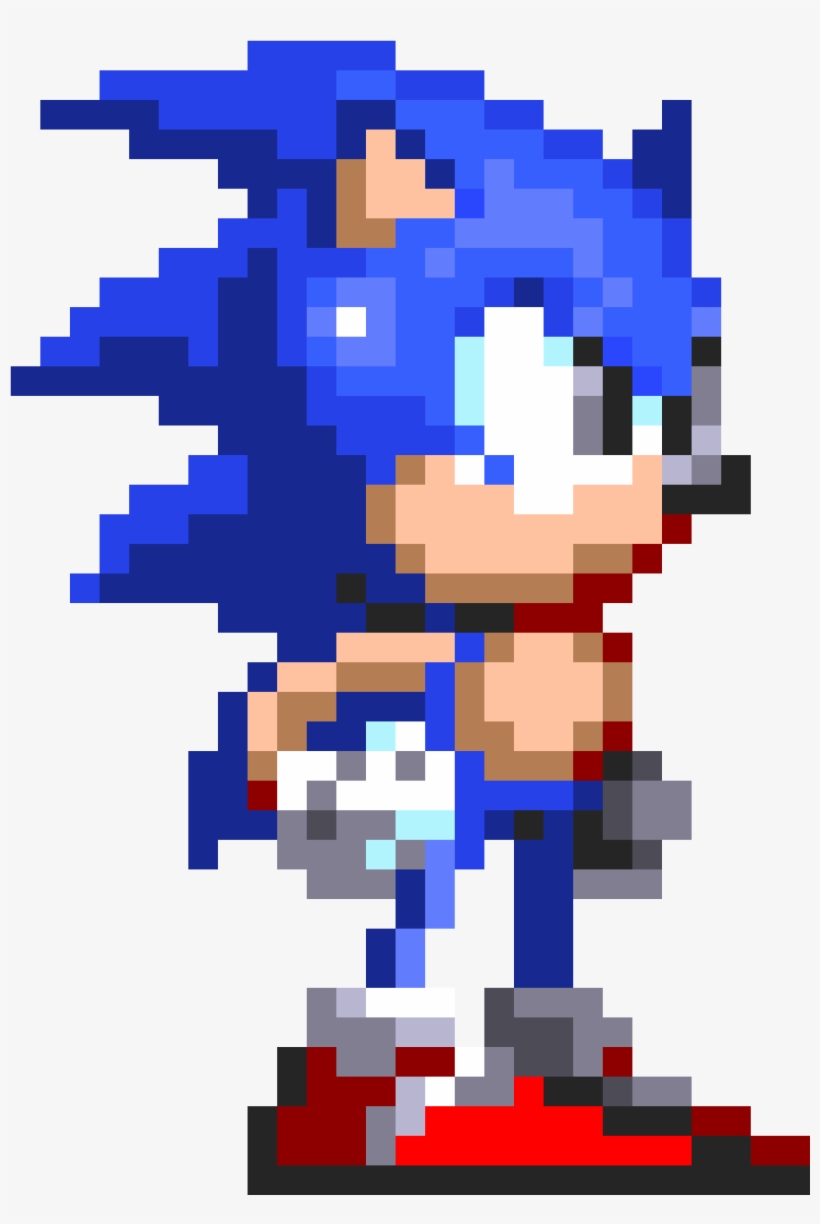 Sonic 2 Sprite With Mania Shading - Sonic The Hedgehog Pixel, transparent png #9422315