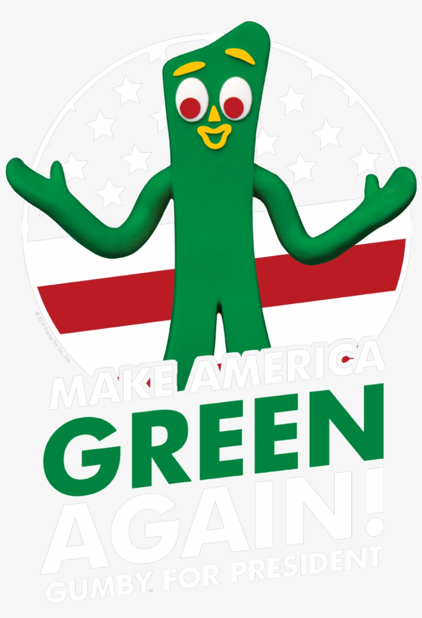 Gumby For President Men's Slim Fit T-shirt - Gumby And Pokey, transparent png #9423174