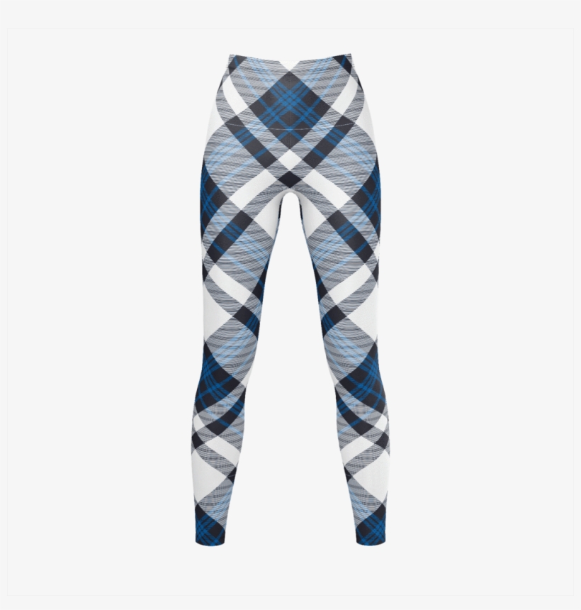 Bright Blue Checkered Pattern Leggings - Pajamas, transparent png #9423279
