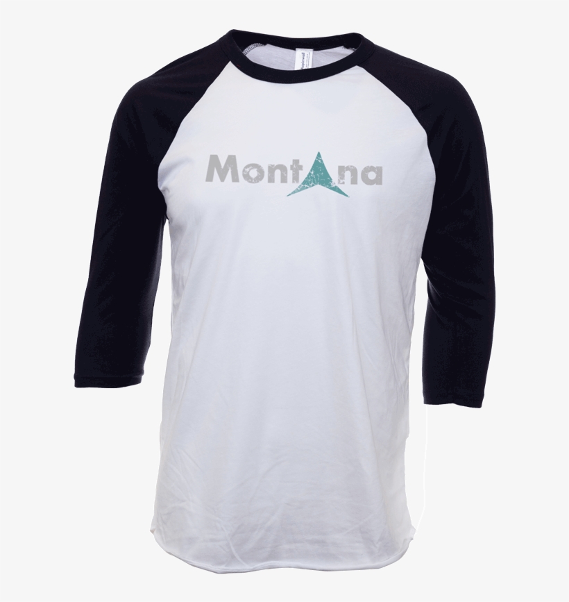 Aspinwall Lone Peak Montana Raglan Navy And White 3 - Long-sleeved T-shirt, transparent png #9423307
