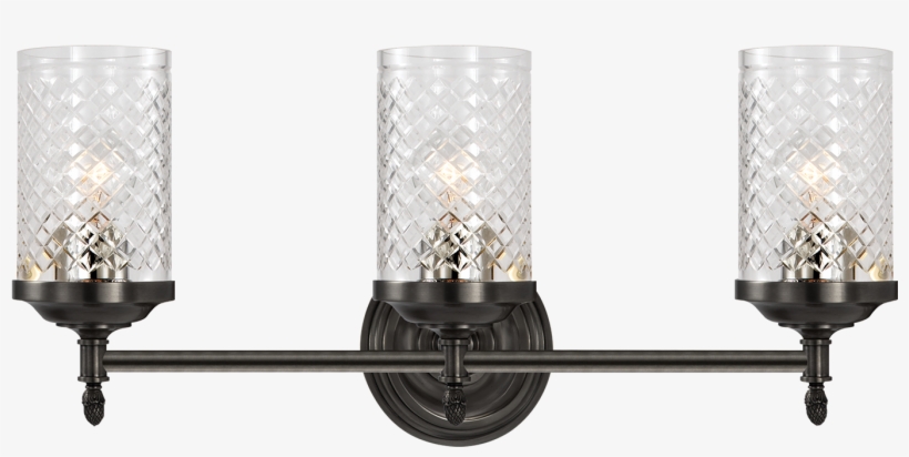 Lita Triple Sconce In Bronze With Crystal - Visual Comfort Alexa Hampton Lita Triple Sconce Crystal, transparent png #9423406