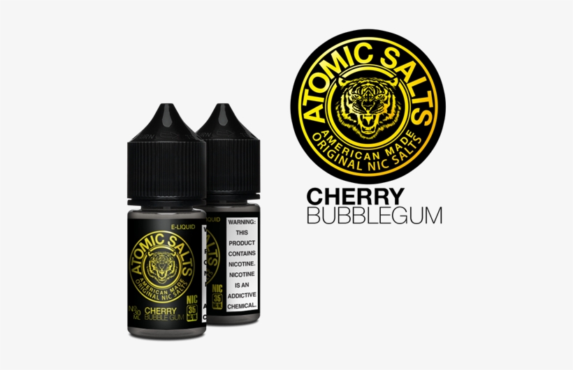 Picture Of Atomic Salts Cherry Bubble Gum 30ml - Atomic Salt E Juice, transparent png #9423601