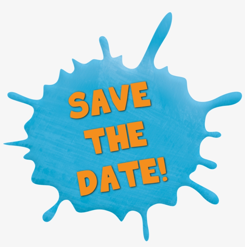 Save The Date Button - Paint Splat, transparent png #9425666