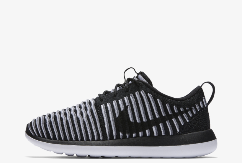 Nike Roshe Two Flyknit Women's Shoe Size - Nike Roshe 2 Flyknit Black And Grey, transparent png #9426244