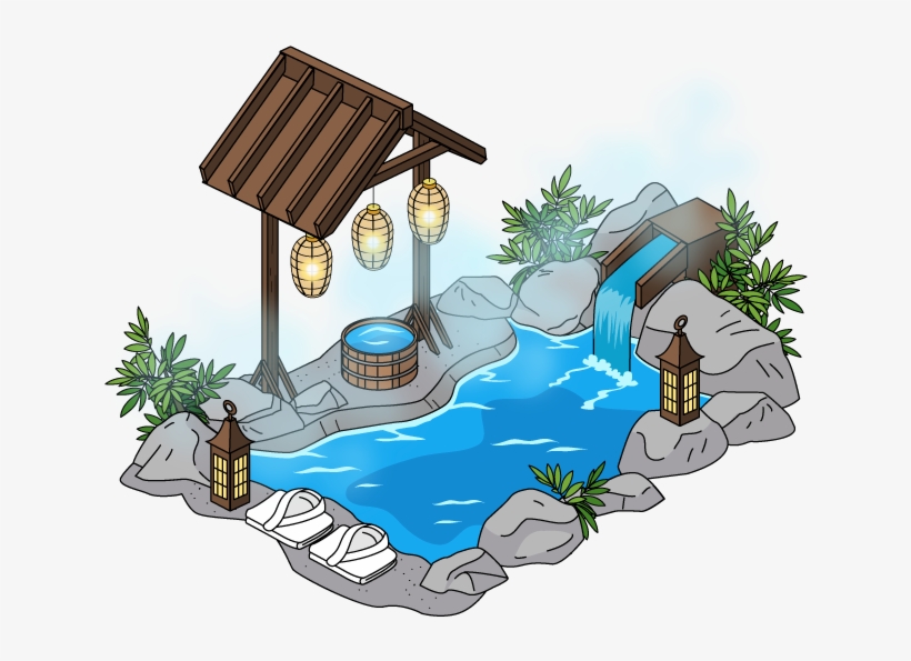 Samurai Quagmire - Cartoon Hot Springs Clipart, transparent png #9426946