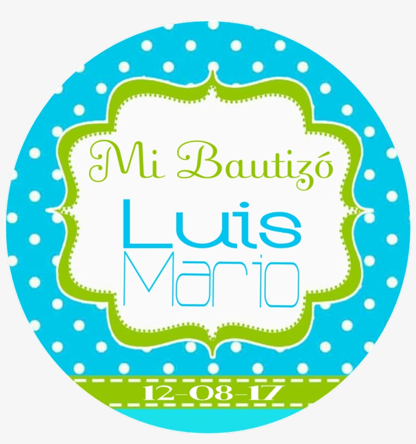 Bautizo Sticker - Circle, transparent png #9427574