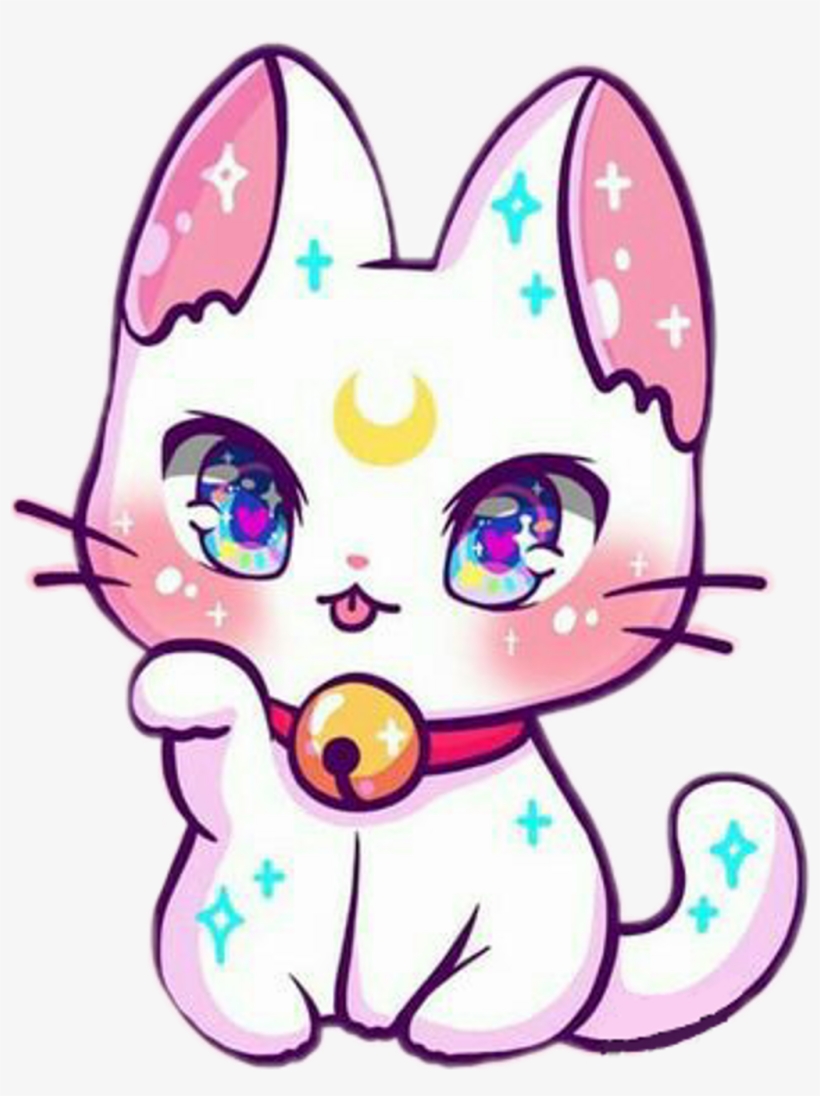 #freetoedit #cute #kawaii #cat #sparkle #magic #manekineko - M Jenni Illustrations Cats, transparent png #9428043