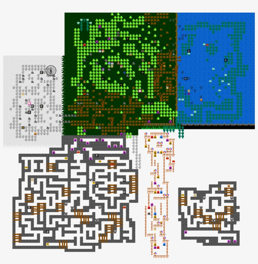 Download Minecraft Fnaf World Map - Fnaf World Map Update 2, transparent png #9428833