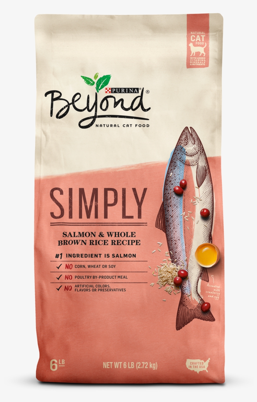 Purina Beyond Simply Salmon & Whole Brown Rice Recipe - Purina Beyond Cat Food Salmon, transparent png #9430325