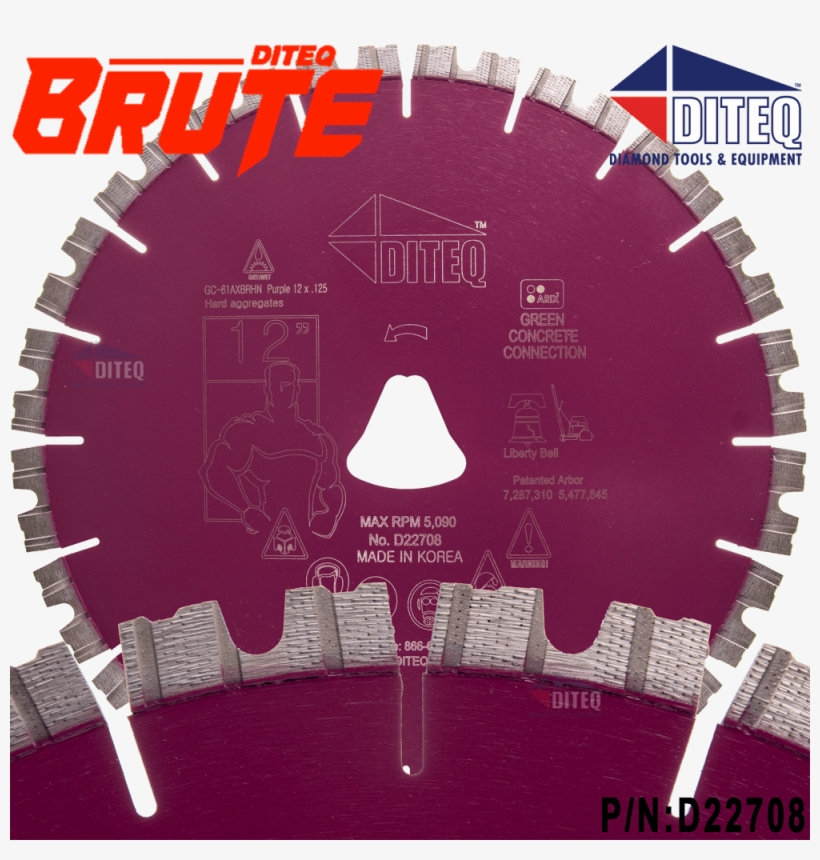 Gc-61 Brute Notched Arix Purple Liberty Bell Blades - Diteq, transparent png #9430955