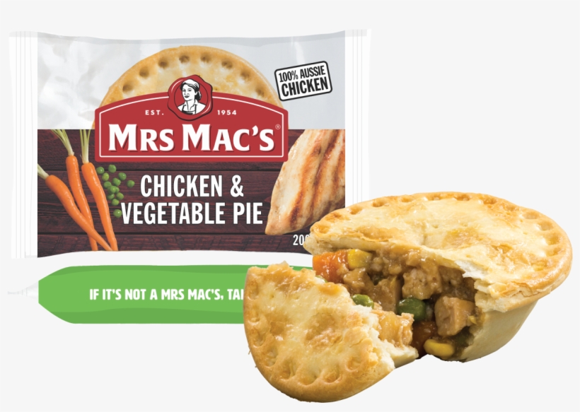 Chicken & Vegetable Pie - Mrs Macs Halal Pie, transparent png #9432588