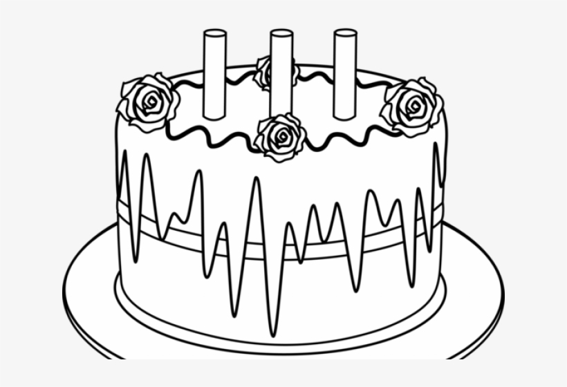 Birthday Cake Outline - Birthday Cake Drawing Png, transparent png #9433283