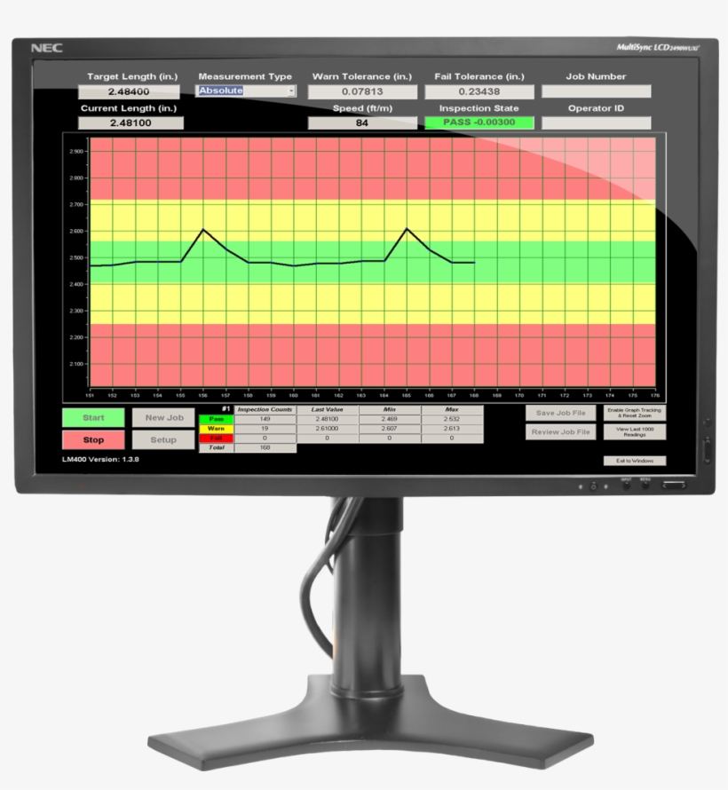 Lm400 Repeat Length Monitor- Length Measurement System - Computer Monitor, transparent png #9433972