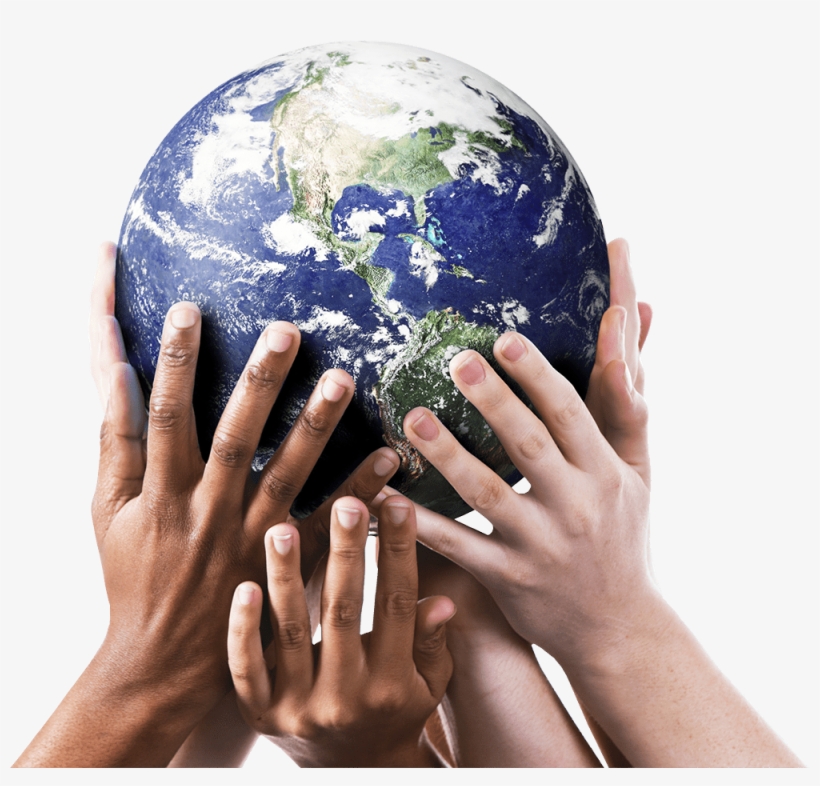 Global Hotel Systems - Many Hands Holding Earth, transparent png #9434357