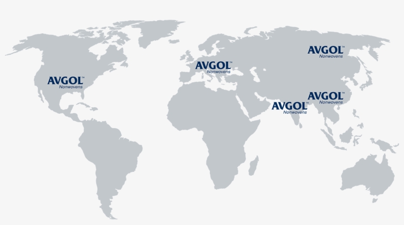 World Map Showing Avgol™ Locations - World Map, transparent png #9434948