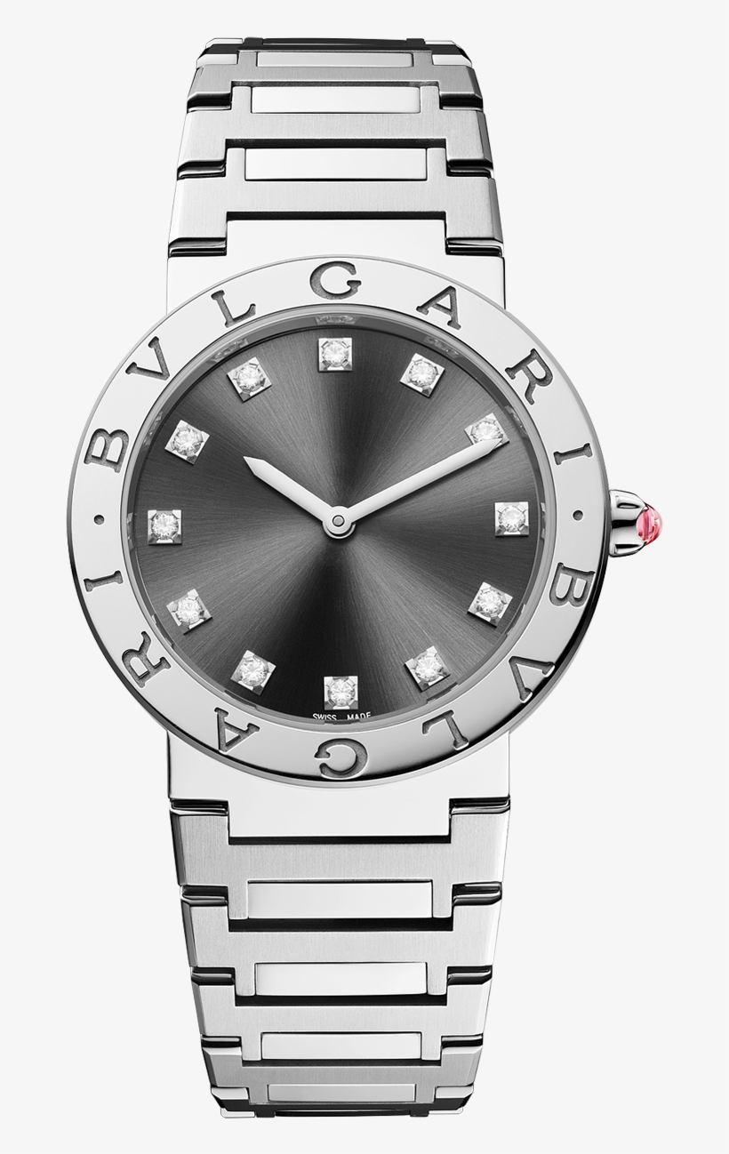 Bvlgari Bvlgari Lady Watch Watch Steel Black - Omega Speedmaster Diamond Bezel Black, transparent png #9435014