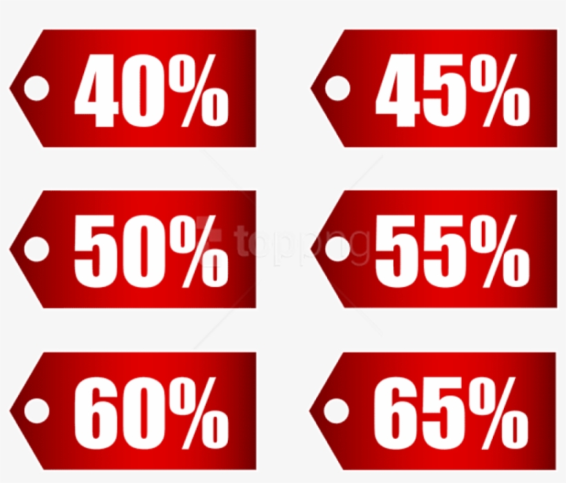 Download Red Discount Tags Set Part 2 Clipart Png Photo - 35 Discount Png, transparent png #9435529