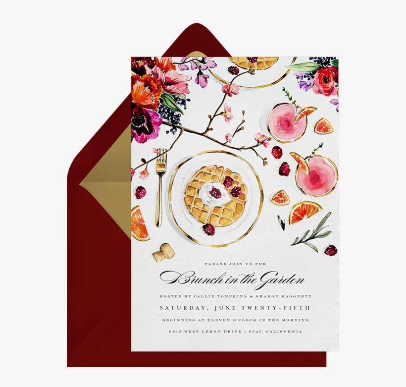 Marigold Garland Save The Dates In Red - Illustration, transparent png #9436340