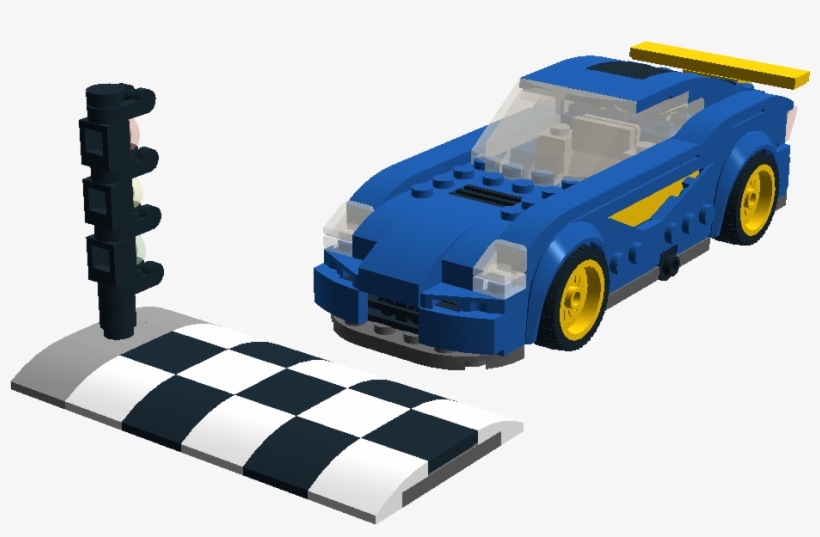 Blue Car - Lego Digital Designer Car Downloads, transparent png #9436469