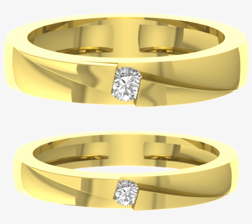 Ted Ursula Wedding Couple Rings Within Ring Wedding - Indian Gold Engagement Rings For Couple, transparent png #9436984
