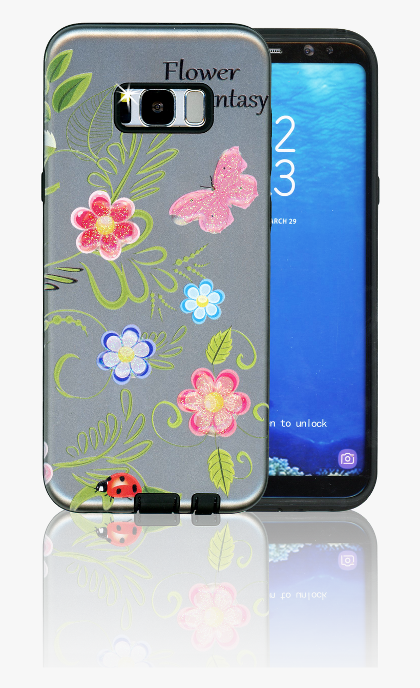 Samsung Galaxy S8 Mm 3d Flower Butterfly - Mobile Phone Case, transparent png #9437509