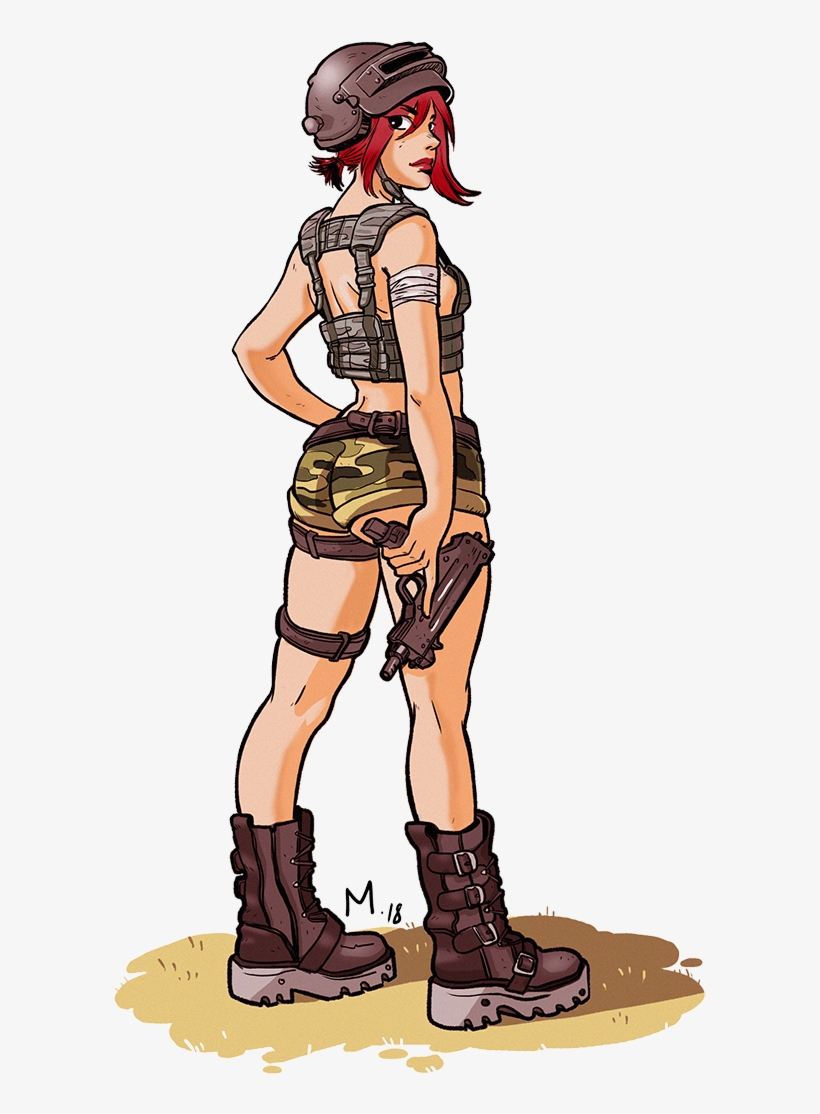 Hunter Girl - Pubg Girl Art, transparent png #9437571