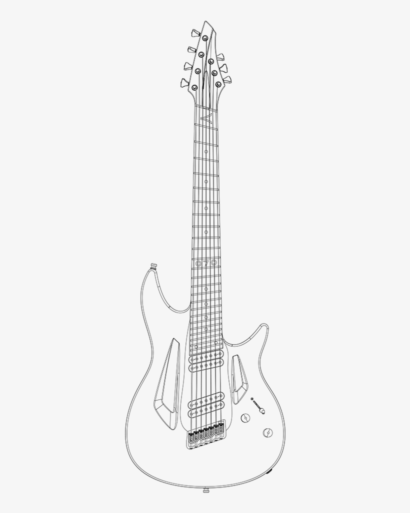 070s - Bass Guitar, transparent png #9437803