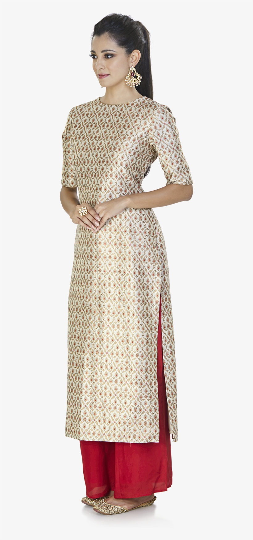 Ivory Kurta And Palazzo Set - Photo Shoot, transparent png #9439468