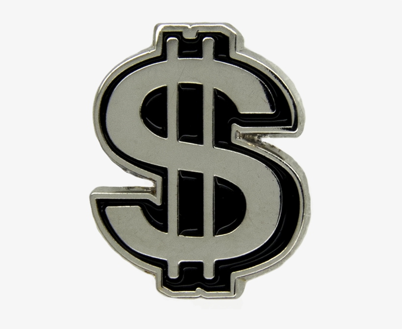 Dollar Pin, Silver - Dollar Sign, transparent png #9440162