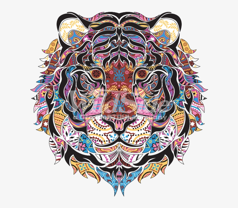 Mosaic Tiger - Tiger Mosaic, transparent png #9442013