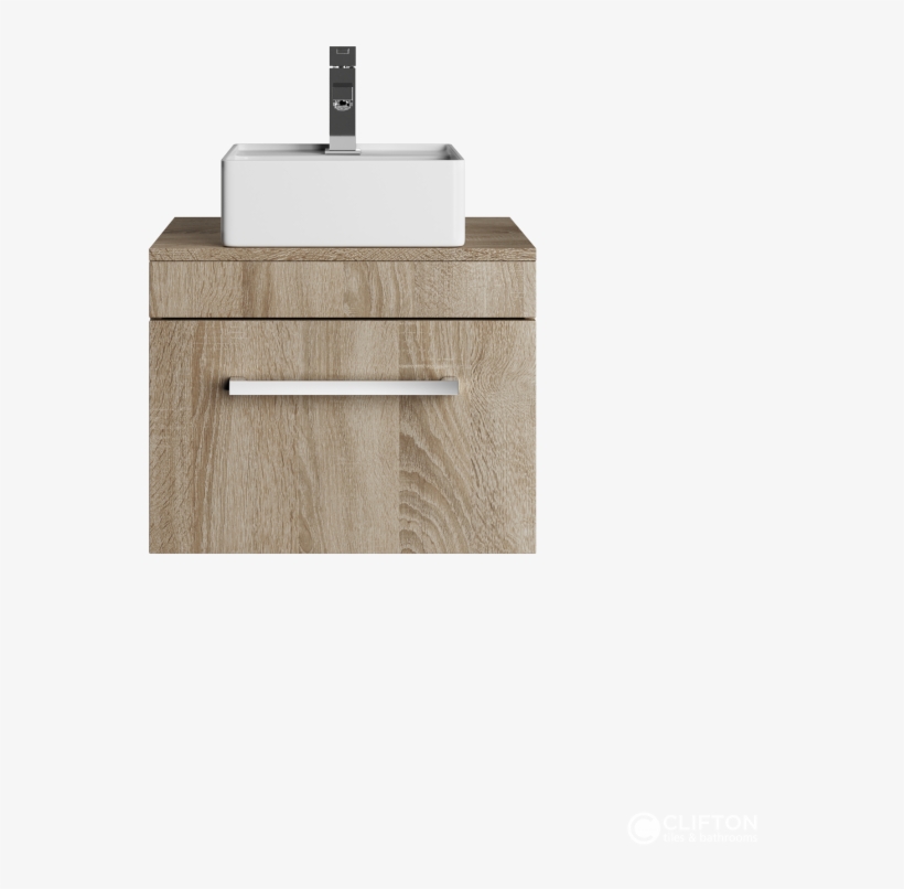 Avior Oak 55cm Wall Mounted Counter @fmavctowm - Drawer, transparent png #9443139