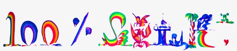 100% Silk Painted Logo, transparent png #9443300