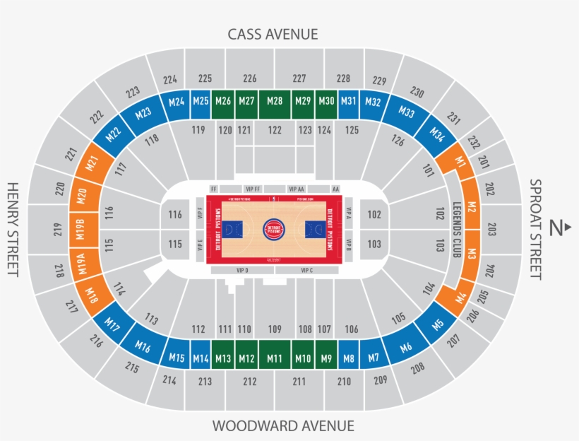 Little Caesars Arena Detroit Interactive Seating Chart ...