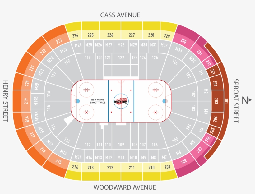 Little Caesars Arena Seating Chart For Red Wings