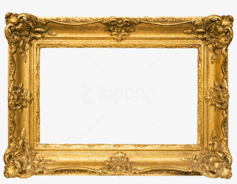 Free Png Best Stock Photos Classic Gold Frame Background - Golden Frame Free Png, transparent png #9446163
