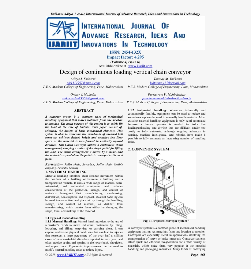 Pdf - Vertical Lift Conveyor, transparent png #9446725