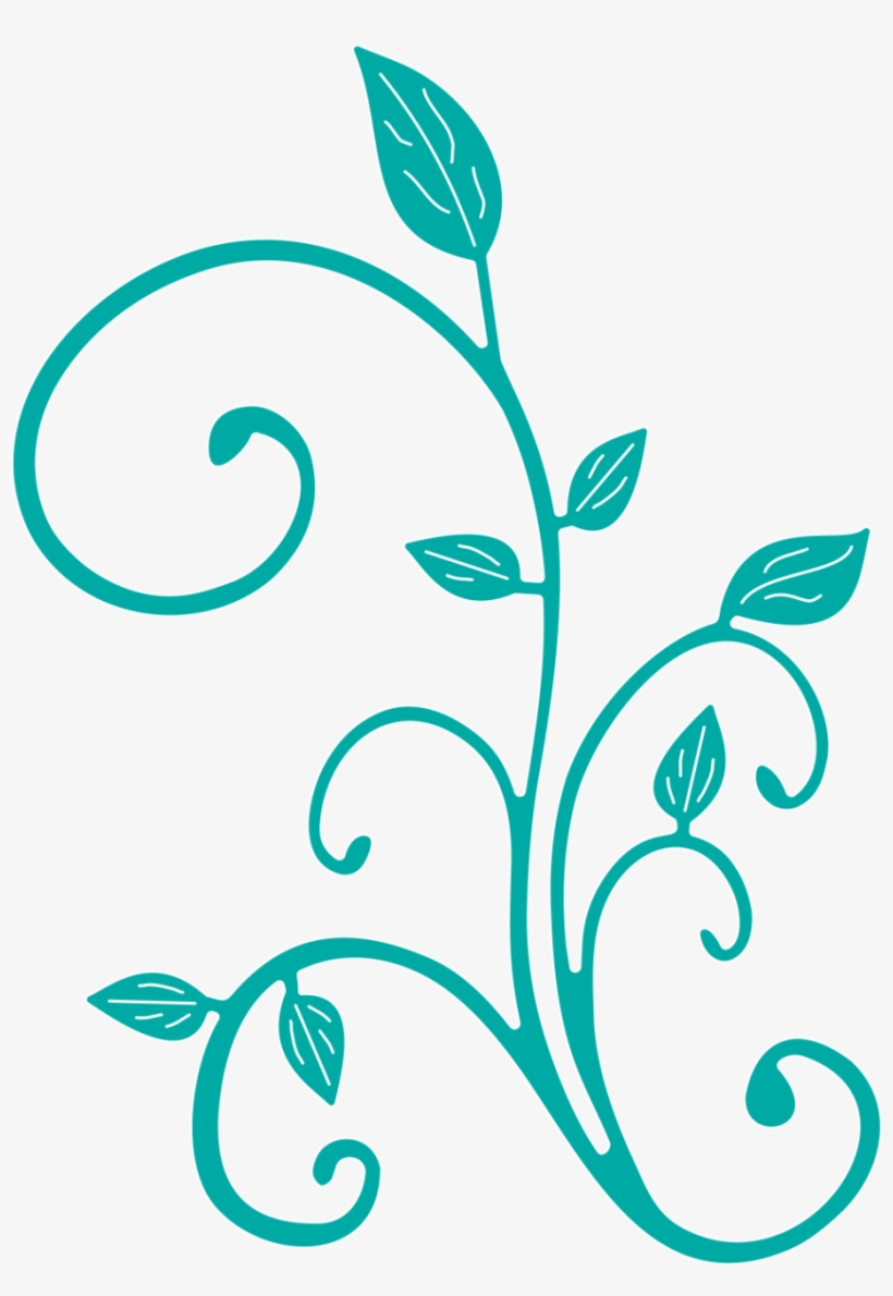 Fanciful Flourish Left - Teal Flourish Clip Art, transparent png #9447501