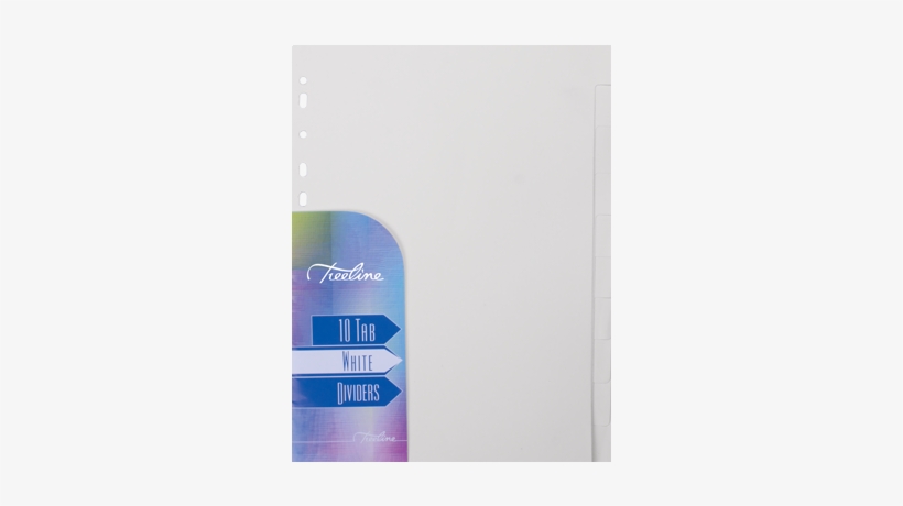 Treeline A4 10 Tab Board Divider White Pkt-10 - Graphic Design, transparent png #9447812