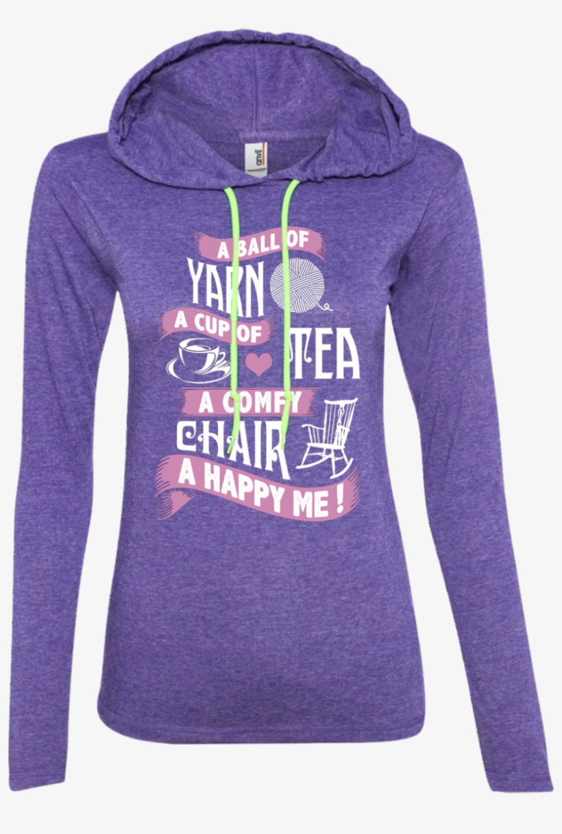 A Ball Of Yarn Ladies Ls T-shirt Hoodie - Sweat Dries Blood Clots Bones Heal Wrestling Shirt, transparent png #9448611