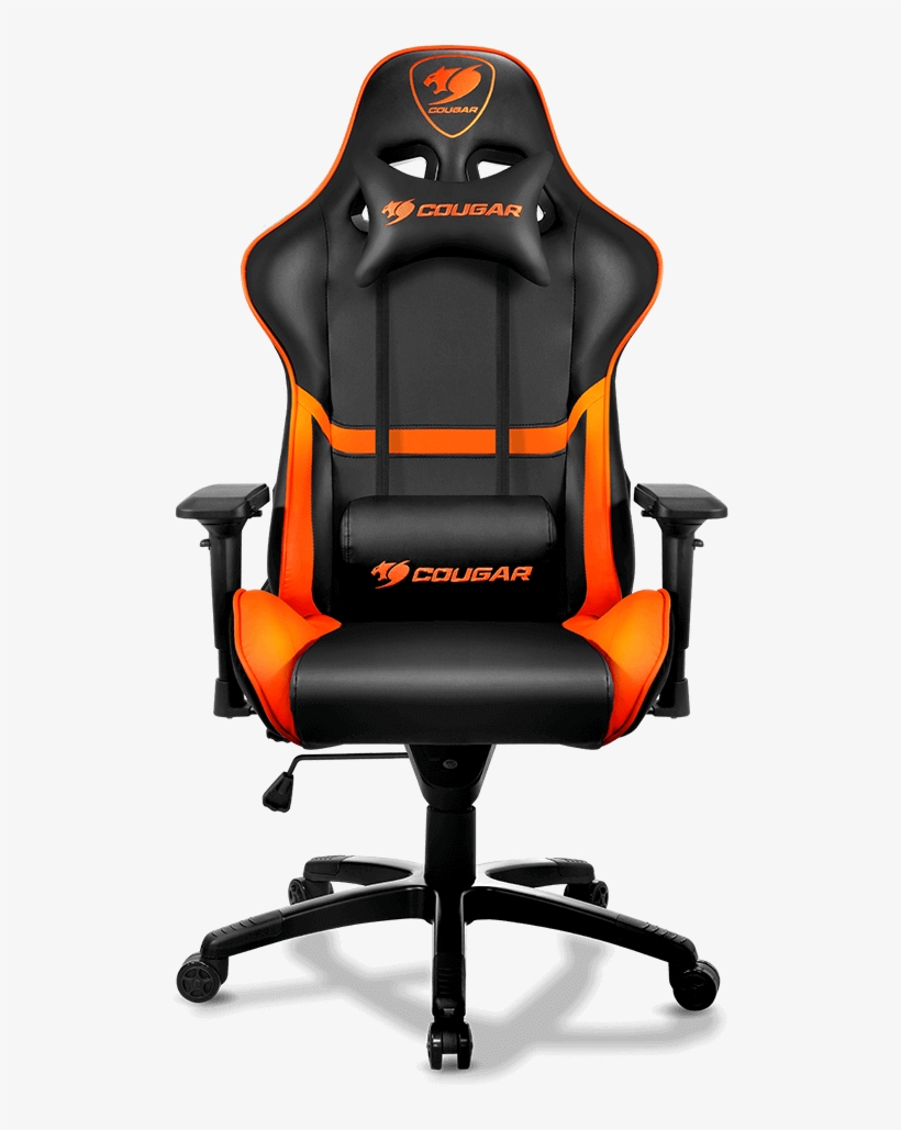 Gaming Chair K-type King Size - Cougar Armor Black Orange, transparent png #9448870