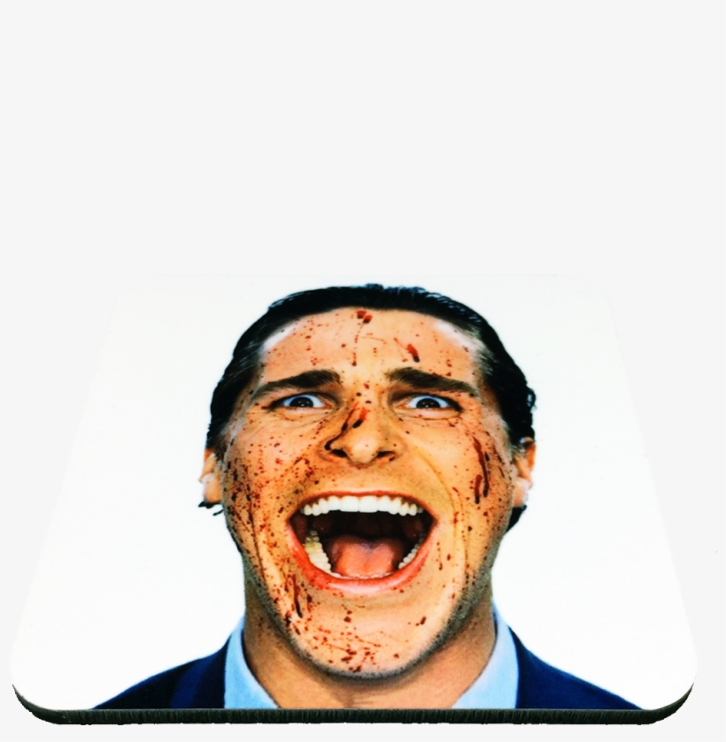 American Psycho Patrick Bateman Drink Coaster - Shout, transparent png #9449113