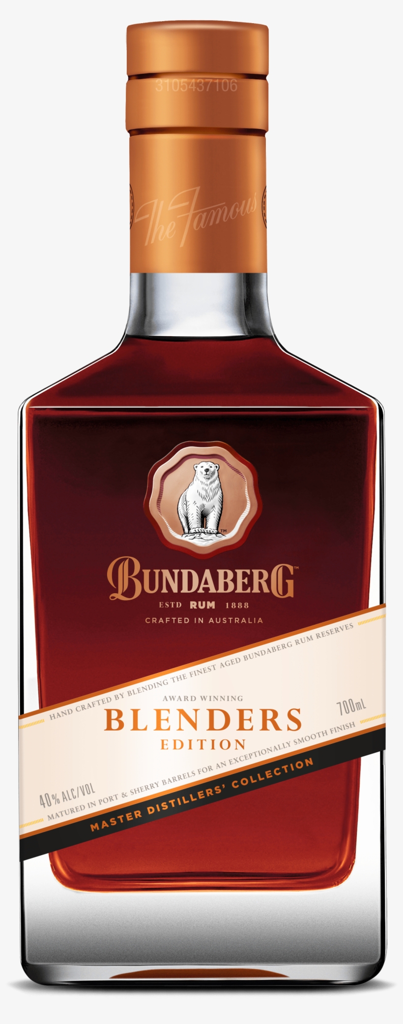 Bottle Of Bundaberg Dark Rum - Bundaberg Rum Blenders Edition 2016, transparent png #9449721