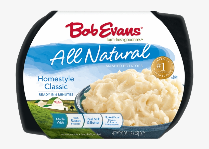 Bob Evans Natural Homestyle Classic Mashed Potatoes - Bob Evans Mashed Potatoes Homestyle, transparent png #9449752