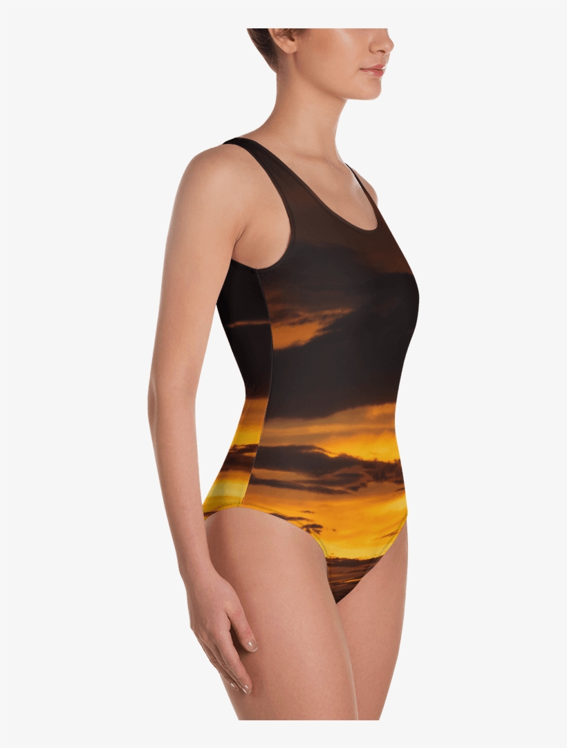 Orange Sky Over Austin One-piece Swimsuit - Barracuda Swimsuit, transparent png #9451649