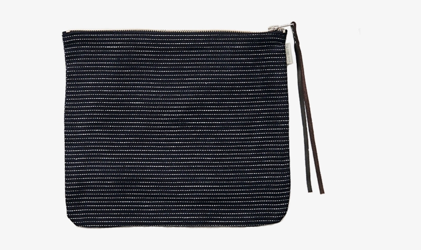 Linen Pouch Navy Pinstripe - Coin Purse, transparent png #9452412