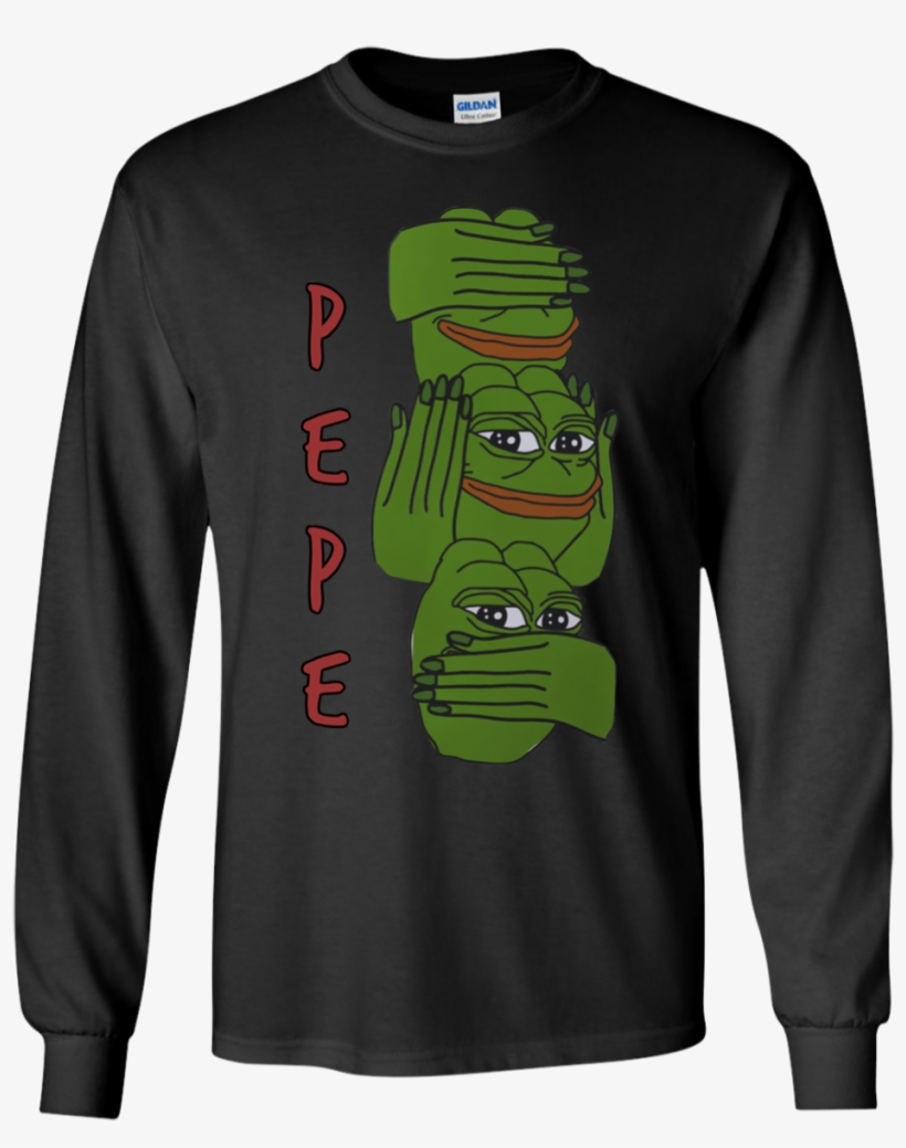 Pepe Funny Meme G240 Gildan Ls Ultra Cotton T-shirt - Shirt, transparent png #9453917