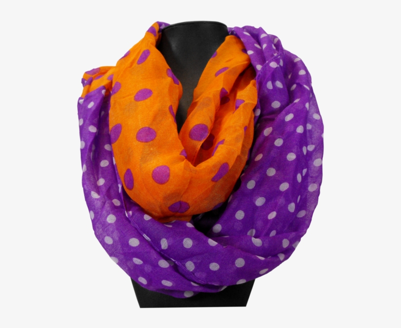Clemson Orange And Purple Infinity Scarf - Orange And Purple Infinity Scarf, transparent png #9455059